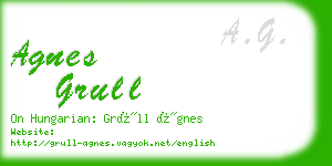 agnes grull business card